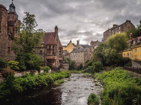 Picturesque Village Leith in Edinburgh in Scotland