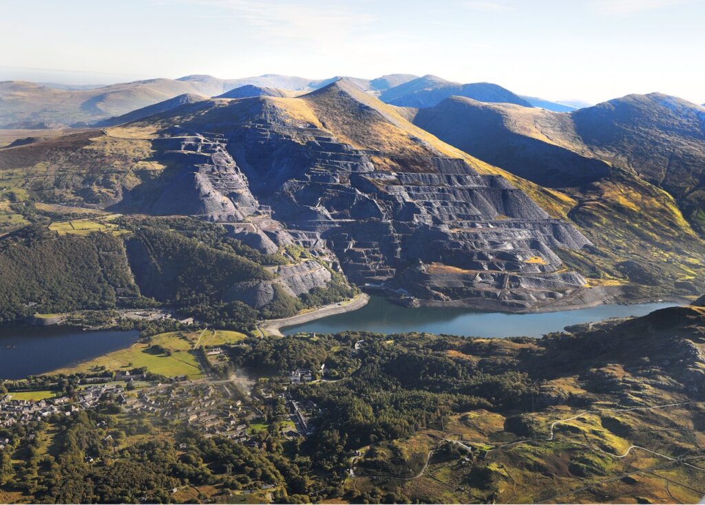Wales North Snowdonia slate quarry