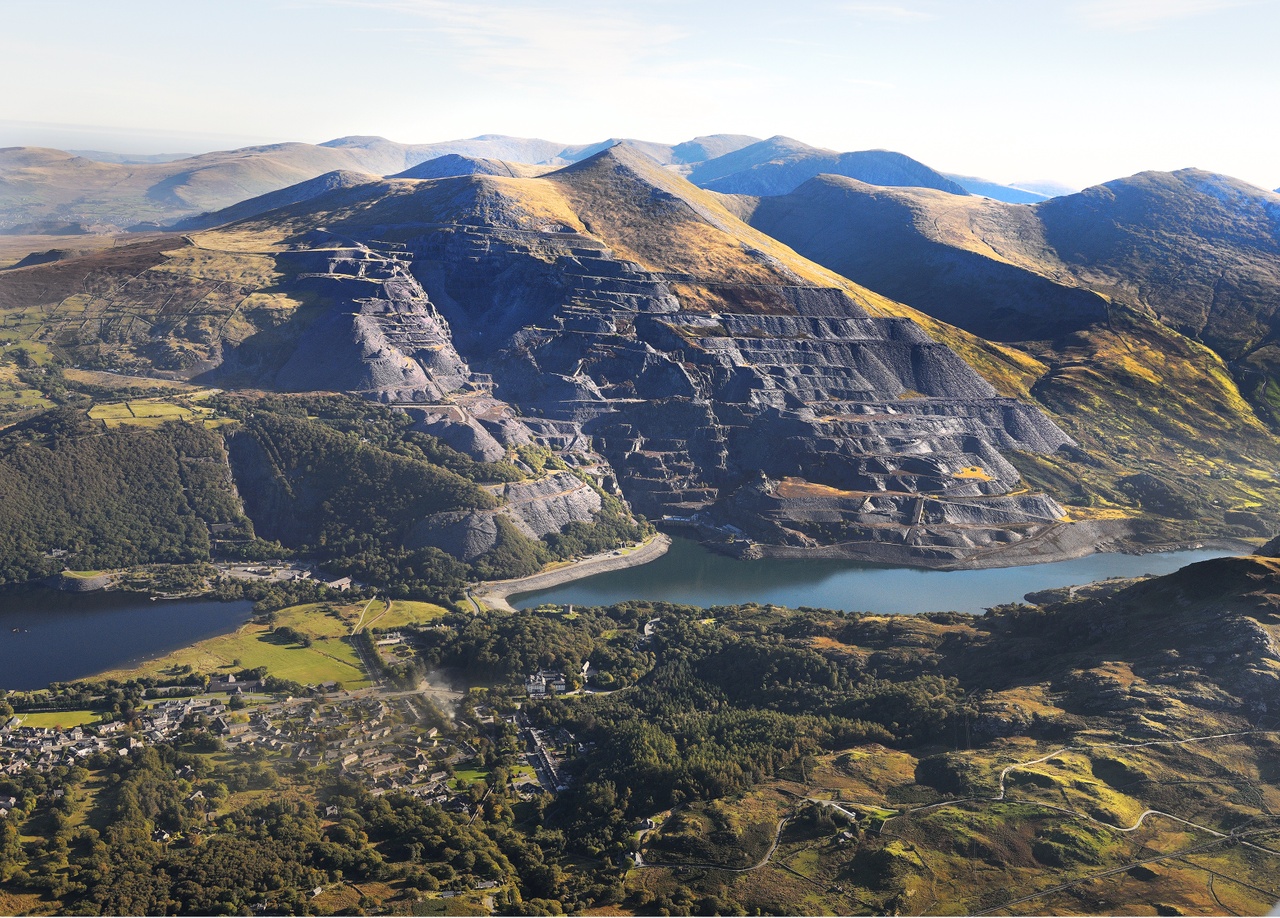 Wales North Snowdonia slate quarry