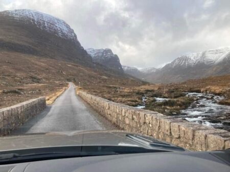 Long road in Scotland