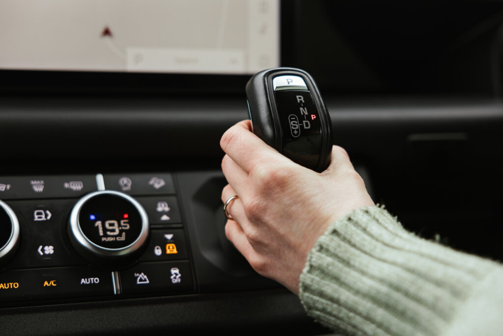 Celtic Routes Defender interior gear stick