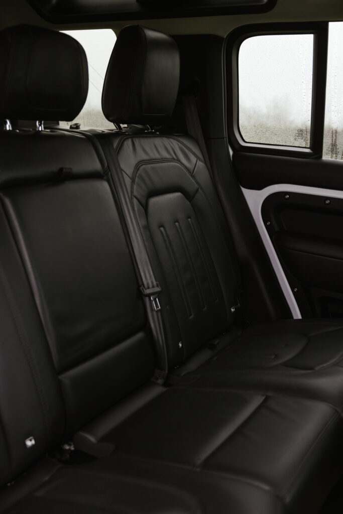 Celtic Routes Defender interior rear seat