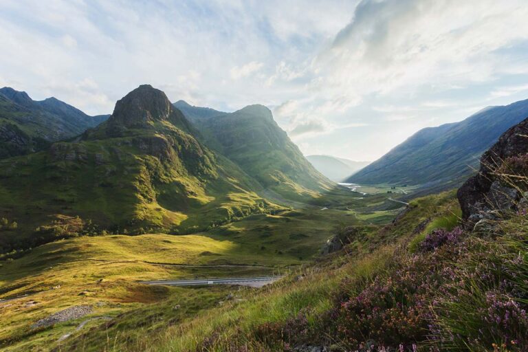 Panoramic view of Glencoe near Fort-William in Scotland