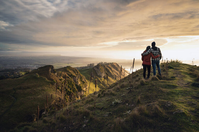 couple looking over the Scottish countryside