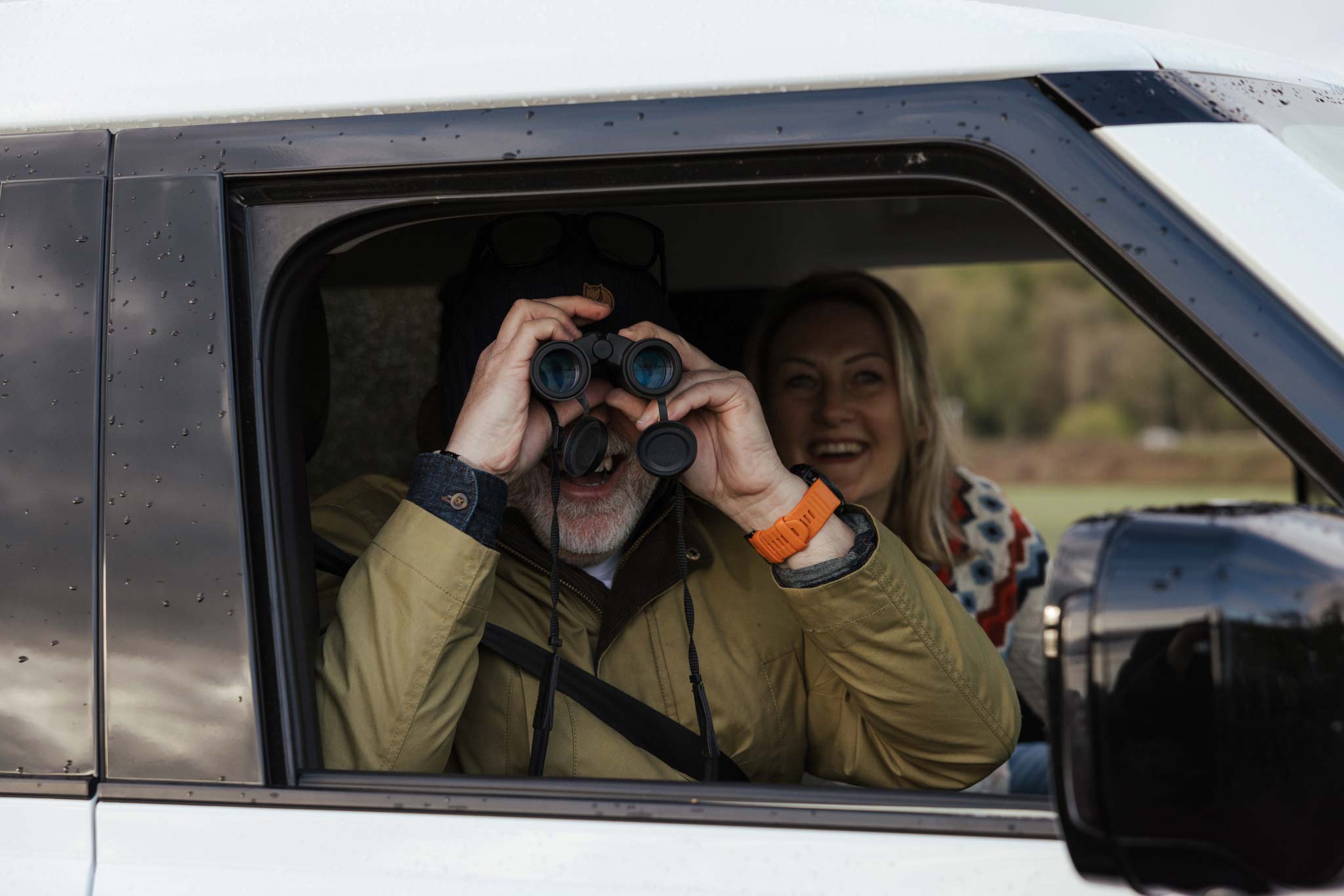 Couple in a Celtic Routes Land Rover