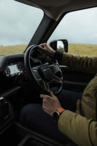 Interior view of a Land Rover