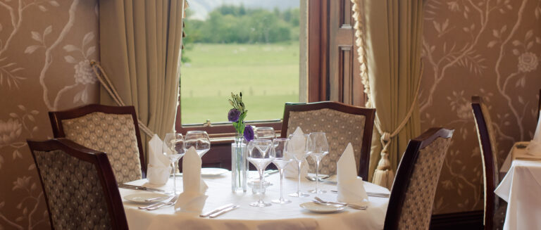 Restaurant at Cahernane House Hotel towards Killarney National Park