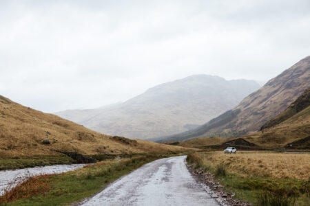 Long road in Scotland
