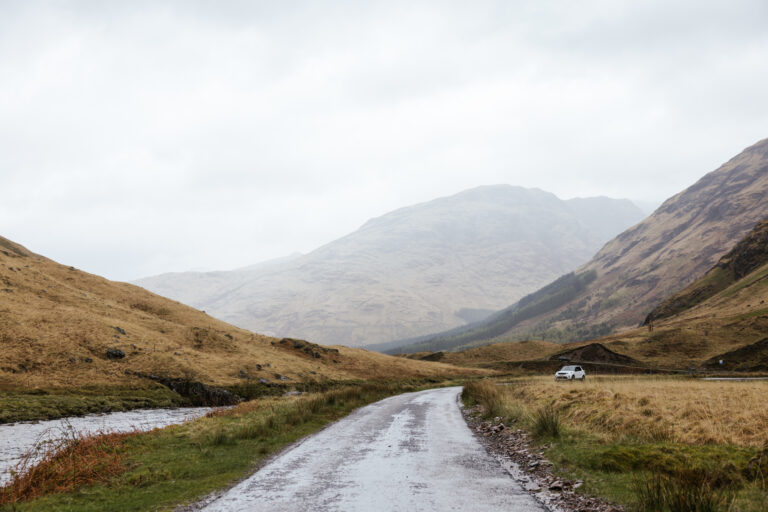 Long road in Scotland