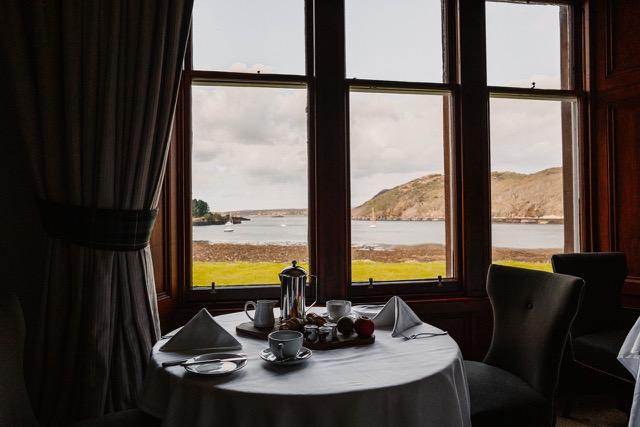 Shieldaig Lodge dining with view
