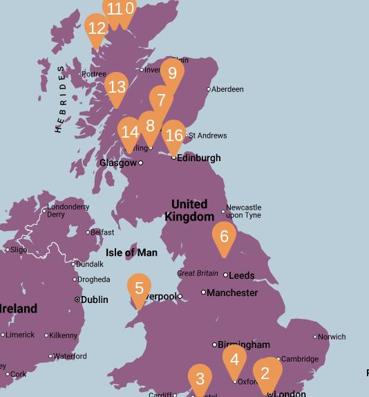 England and Scotland Map