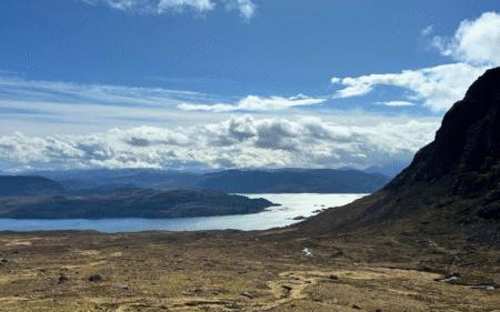 A look down the Bealach na Bà valley