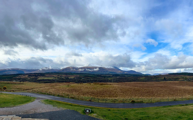 A view of Ben Nevis from the Ben Nevis Viewpoint on the outskirts of Fort William