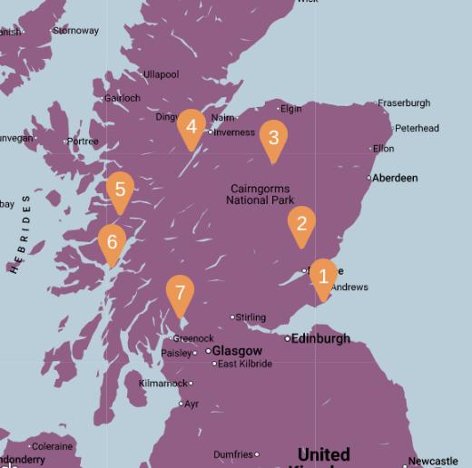 Heritage Scotland Map