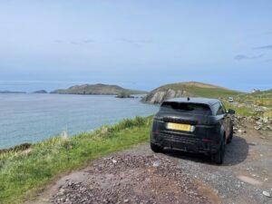 Range Rover Evoque on a coastal road near Dingle