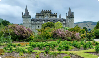Inveraray Castle and gardens in Argyll