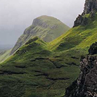 Green mountain ridge in the Scottish Highlands